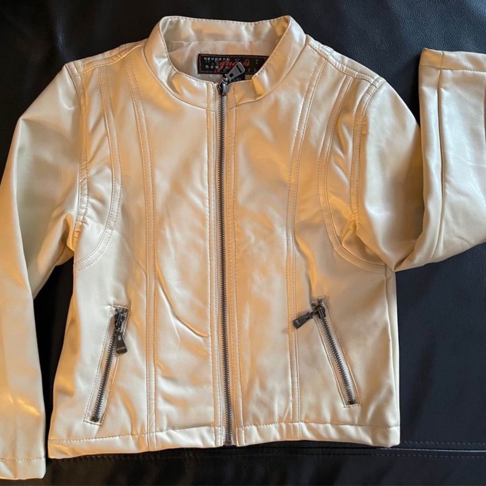 Girls PU Leather Blazer Jacket